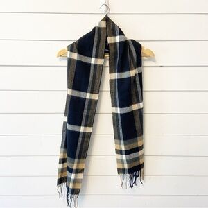 100% Cashmere Plaid Scarf Made in Scotland One Size